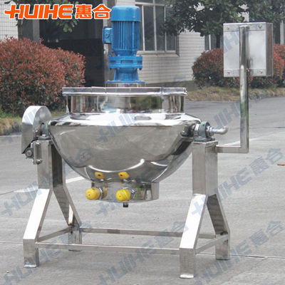 qualidade  Dairy Factory Electric Heating Jacketed Cooking Kettle With Drop Agitator For Food Jam Paste Production fábrica